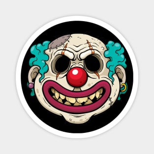 Scary Clown - Zombie Halloween Cartoon Art Magnet